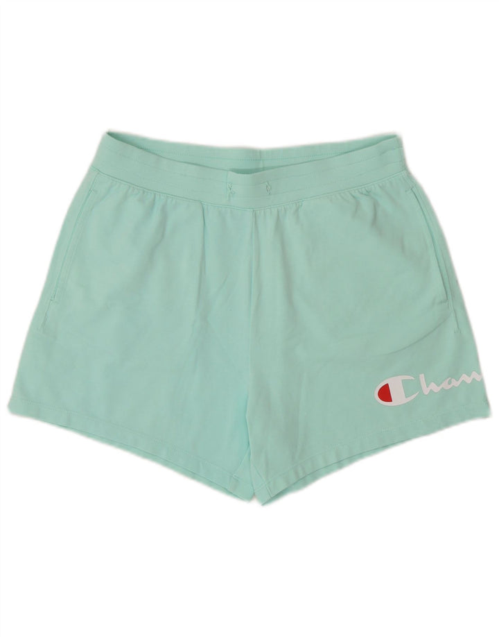 Champion Damen Graphic Sport Shorts UK 10 Small Türkis