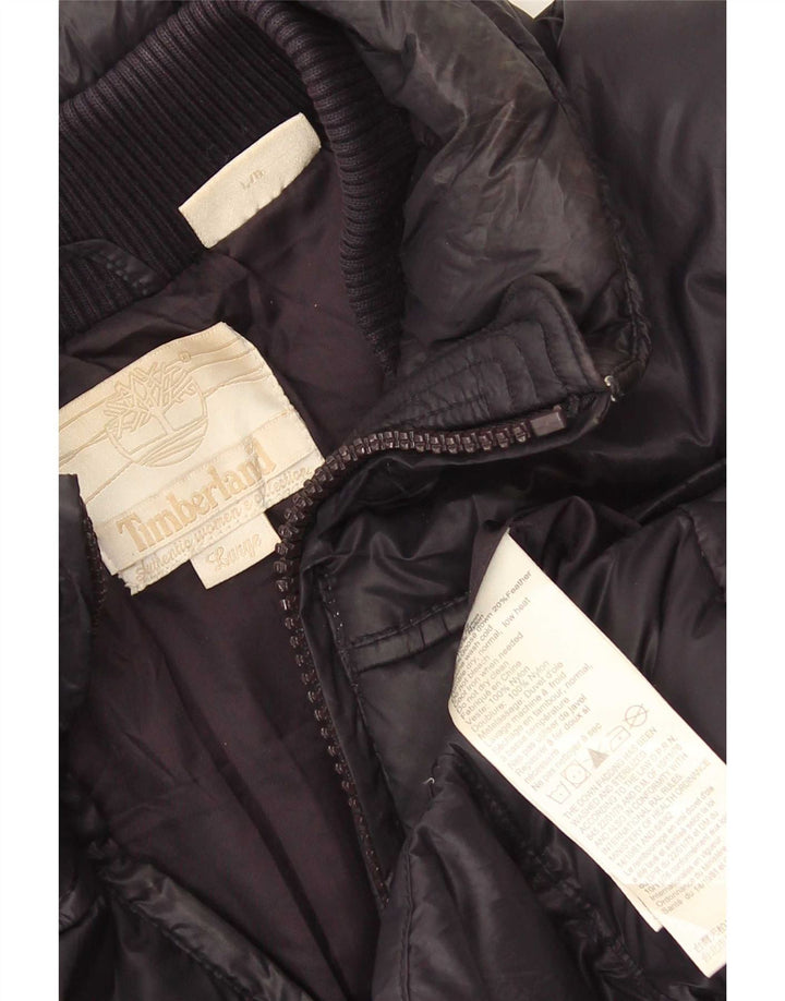 Timberland Damen Wattierte Jacke UK 16 Large Marineblaues Nylon