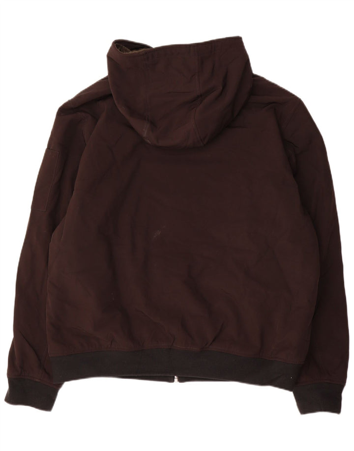 Dockers Herren-Bomberjacke mit Kapuze, UK 42, XL, Schwarz, Polyester