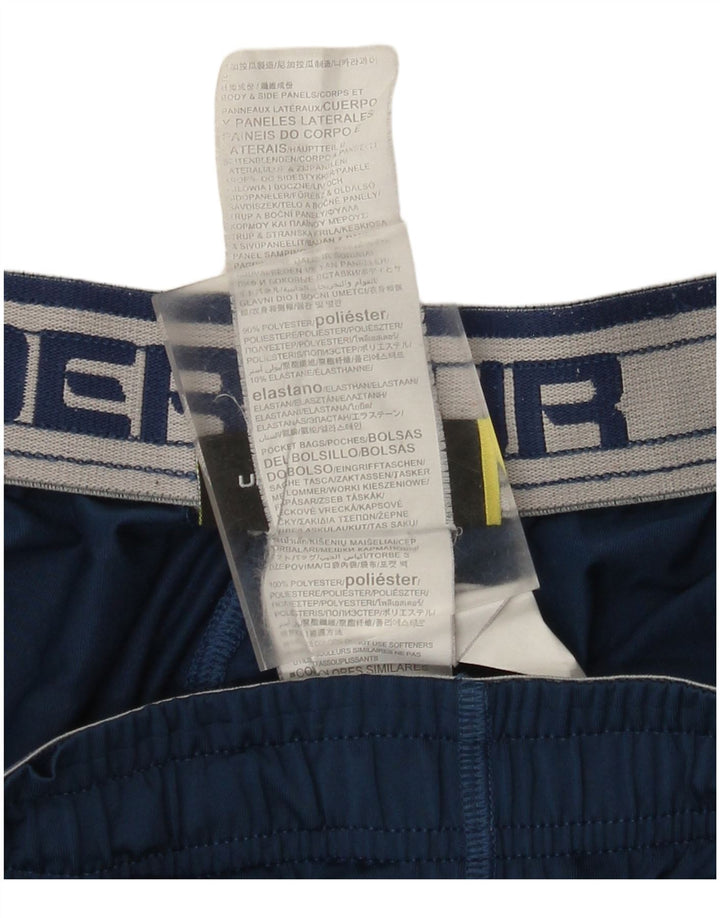 Under Armour Herren-Sportshorts 2XL Marineblaues Colourblock-Polyester