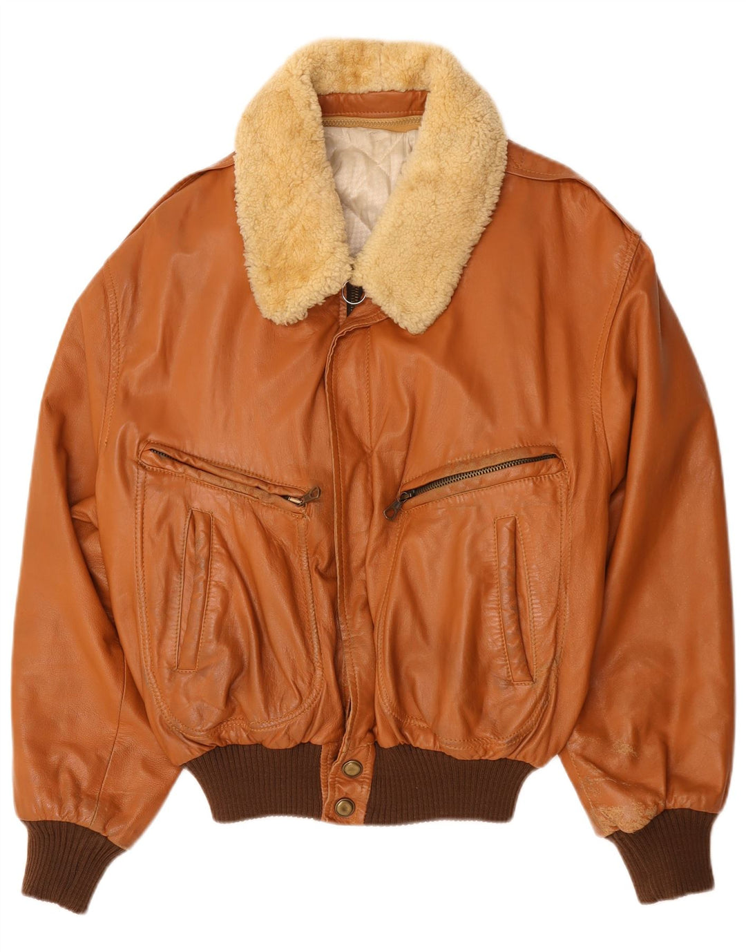 Vintage Herren Lederjacke UK 40 Large Braun