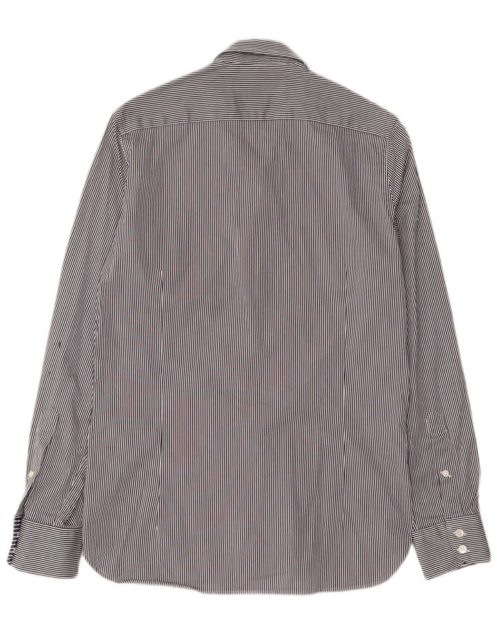 Ted Baker Herrenhemd, Größe 2, klein, marineblau, gestreift, Baumwolle