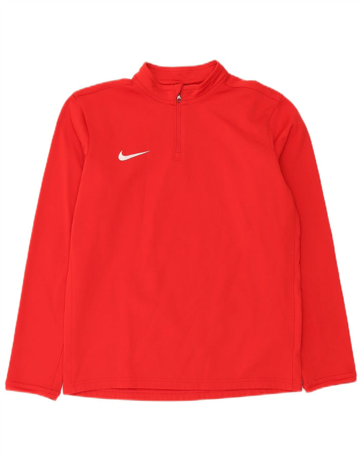 Nike Dri Fit Pullover-Trainingsanzugoberteil mit Reißverschluss für Jungen, 13–14 Jahre, XL, Rot