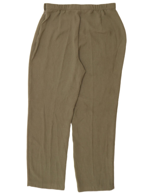 Marks & Spencer Damen-Freizeithose mit hoher Taille, UK 16, Größe L W32 L30, Grün
