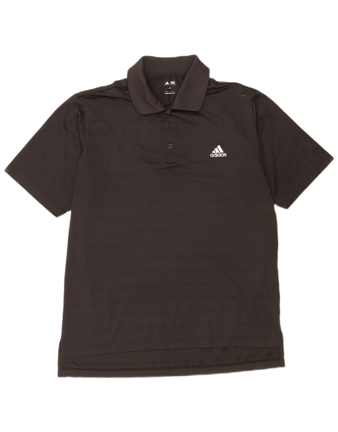 Adidas Herren-Poloshirt, groß, schwarz gestreift, Polyester