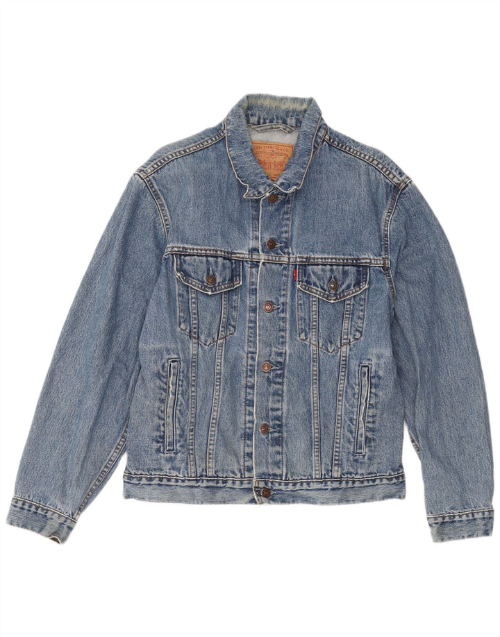 Levi's Herren Jeansjacke UK 38 Mittelblaue Baumwolle