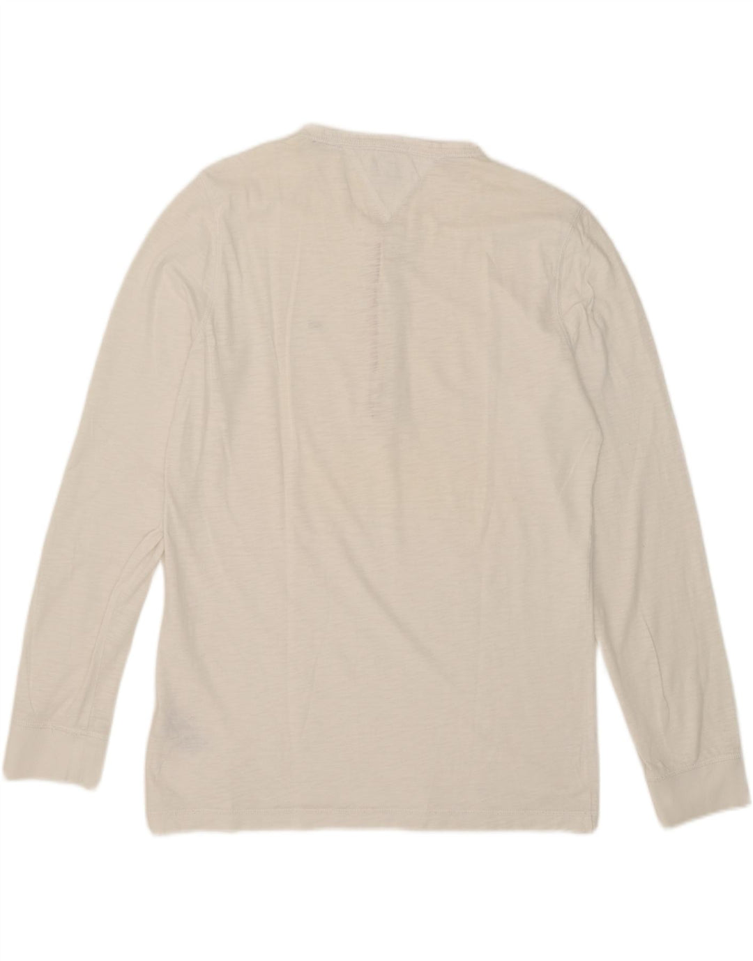 Tommy Hilfiger Herren-Top, langärmelig, XL, weiße Baumwolle