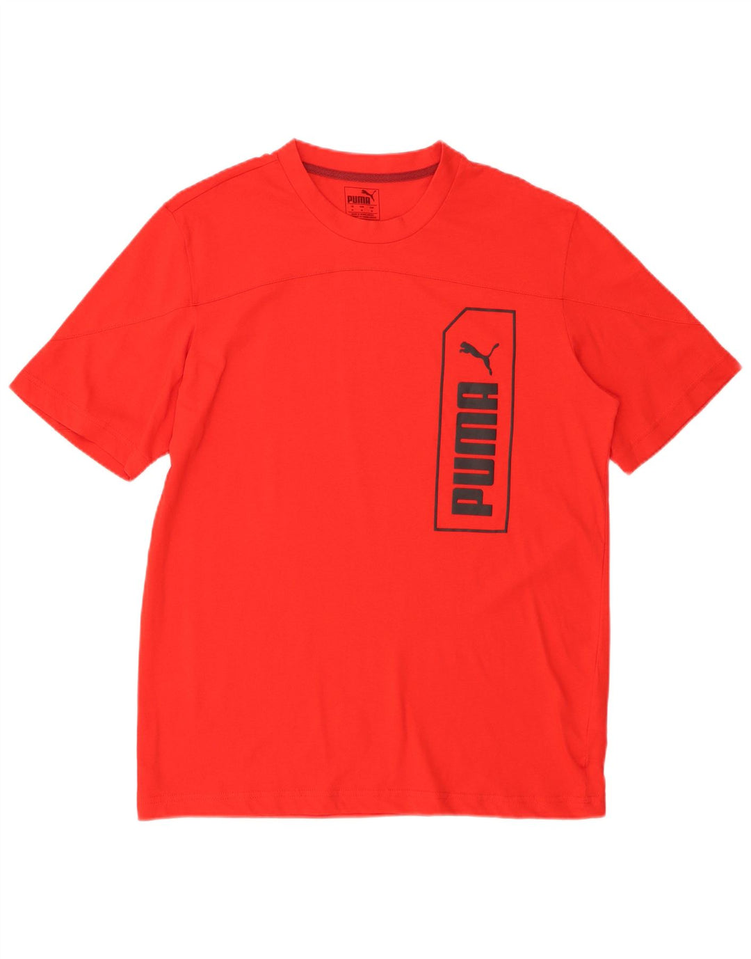 PUMA Herren Grafik-T-Shirt-Oberteil aus mittelroter Baumwolle