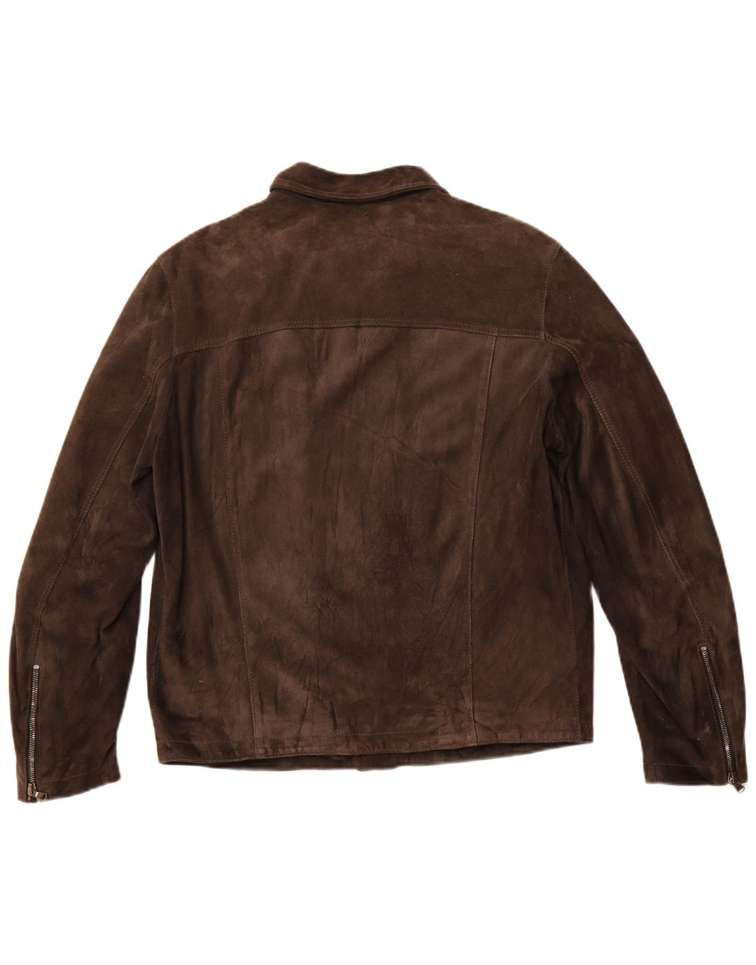 Vintage Damen Wildlederjacke UK 12 Mittelbraunes Leder