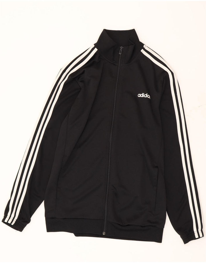 Adidas Herren Trainingsanzug Top Jacke UK 42/44 Large Schwarz Polyester