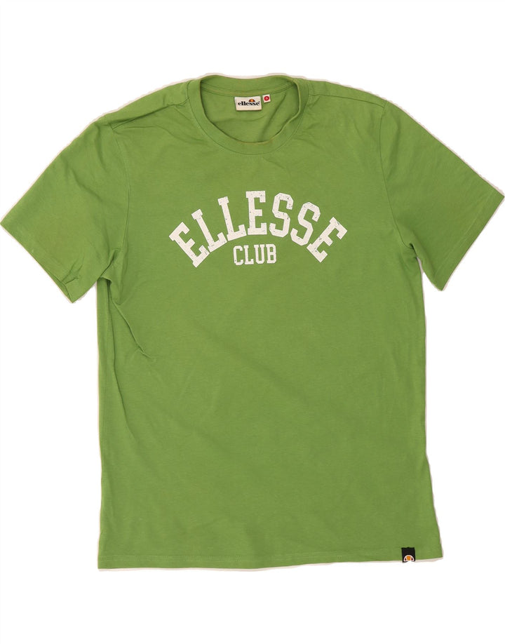 ELLESSE Mens Graphic T-Shirt Top Small Green Cotton Vintage Ellesse and Second-Hand Ellesse from Messina Hembry 