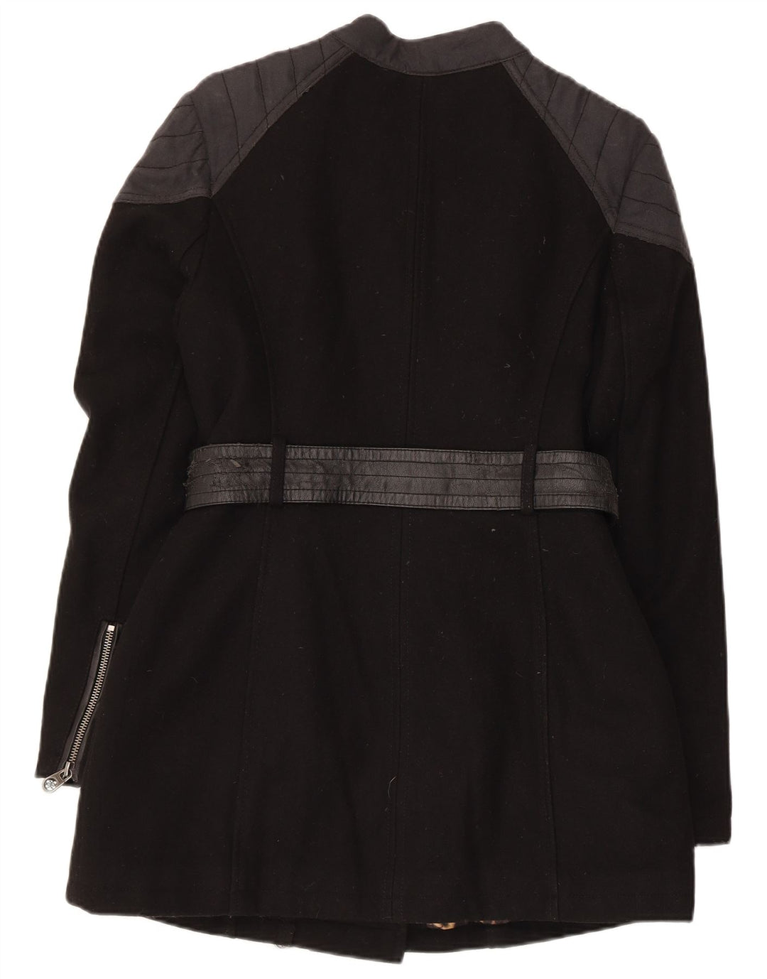 Guess Damenmantel UK 8 Small Schwarze Wolle