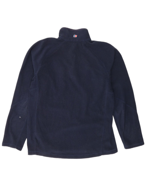 Berghaus Herren-Fleecepullover mit Reißverschluss am Hals, groß, marineblaues Polyester