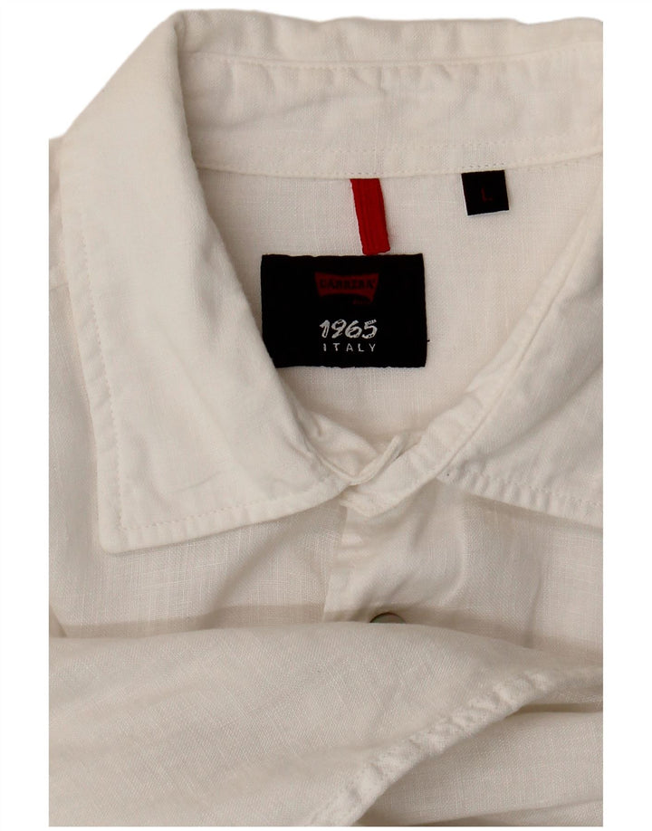 Carrera Herrenhemd Large Weiß