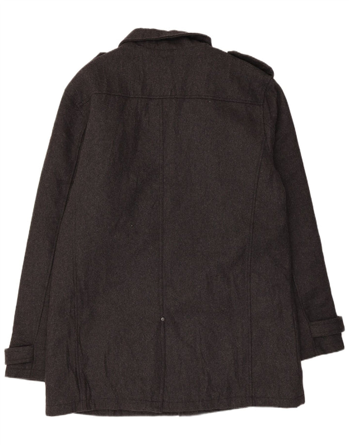 Blend Herren-Militärmantel UK 44 2XL Graue Wolle