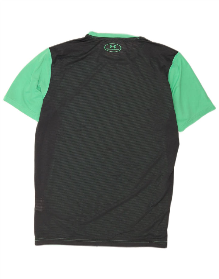 Under Armour Herren Heat Gear T-Shirt-Oberteil Mittelgrünes Colourblock-Polyester