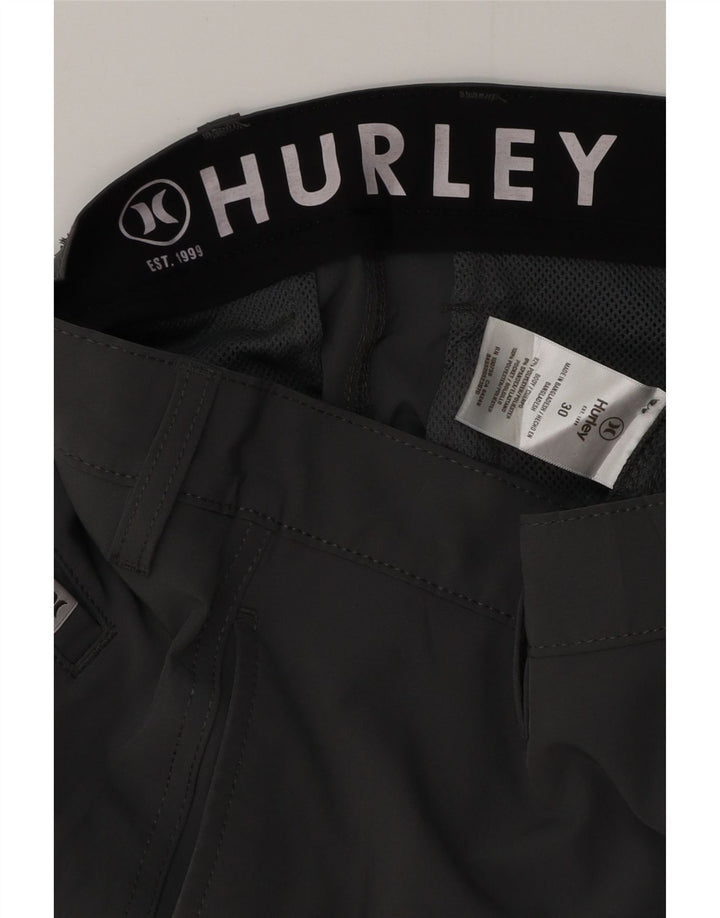 HURLEY Herren Chinoshorts W30 Mittelgraues Polyester