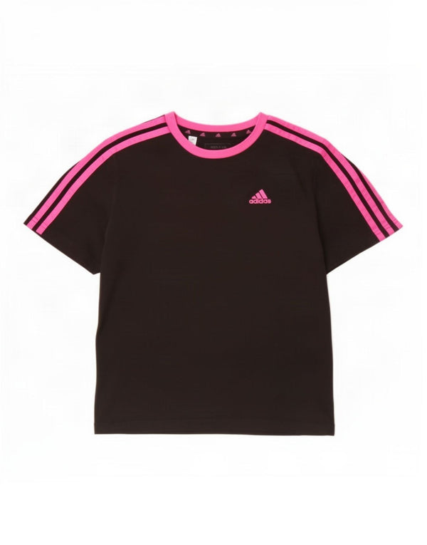 Adidas Mädchen T-Shirt Top 9–10 Jahre, schwarze Baumwolle