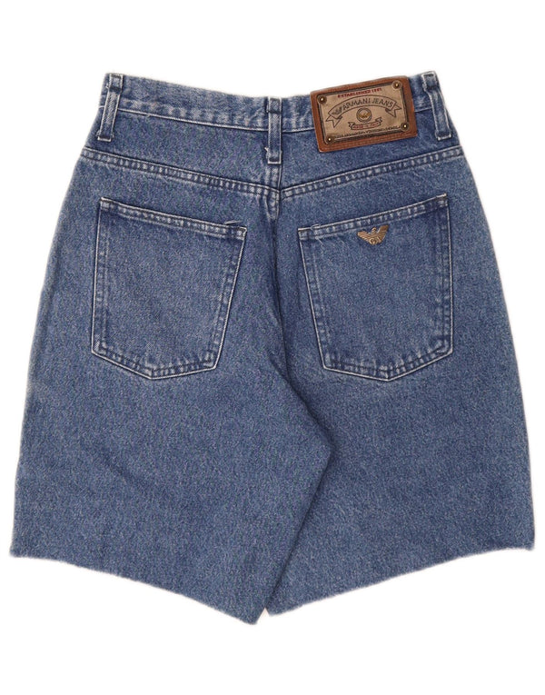 ARMANI Damen-Jeansshorts mit hoher Taille, W29, mittelblaue Baumwolle