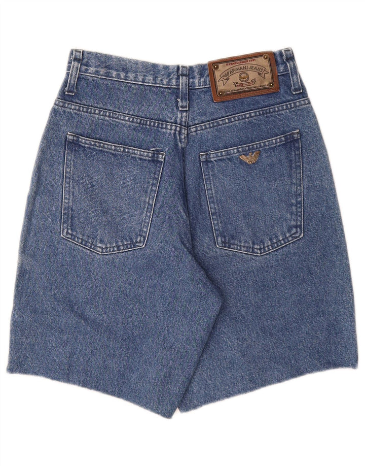 ARMANI Damen-Jeansshorts mit hoher Taille, W29, mittelblaue Baumwolle
