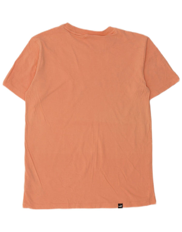 Puma Damen Kurzarm-T-Shirt Top UK 6 XS Rosa Baumwolle