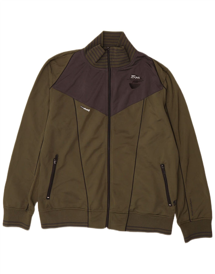 Jack & Jones Herren-Trainingsanzug mit grafischem Oberteil, 2XL, Khaki, Farbblock
