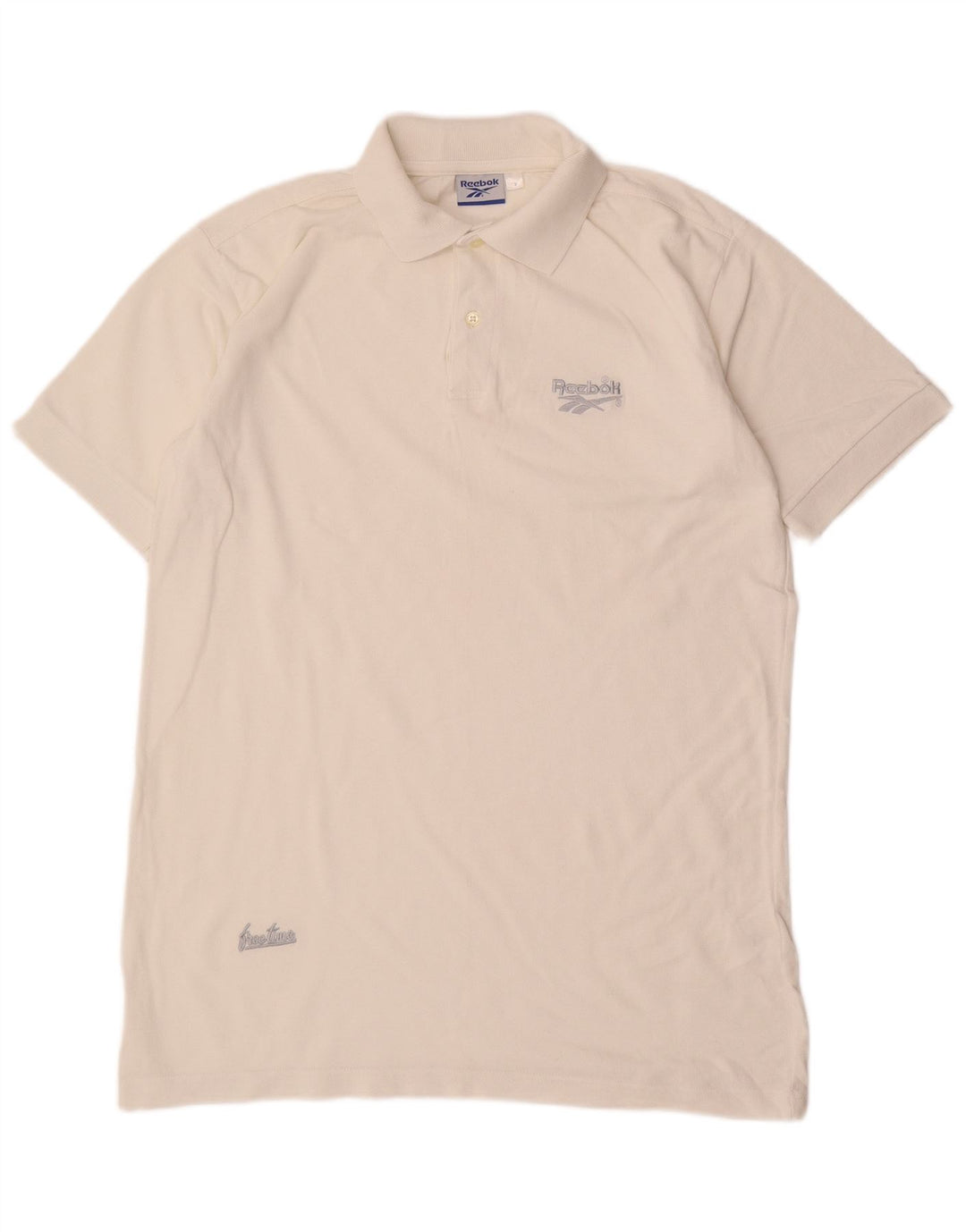 REEBOK Herren-Poloshirt aus mittelweißer Baumwolle