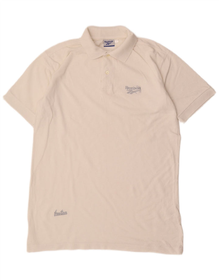 REEBOK Herren-Poloshirt aus mittelweißer Baumwolle