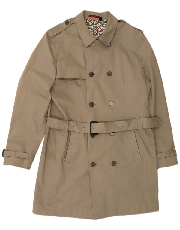 TED BAKER Herren Trenchcoat EU 44 XS Beige Baumwolle