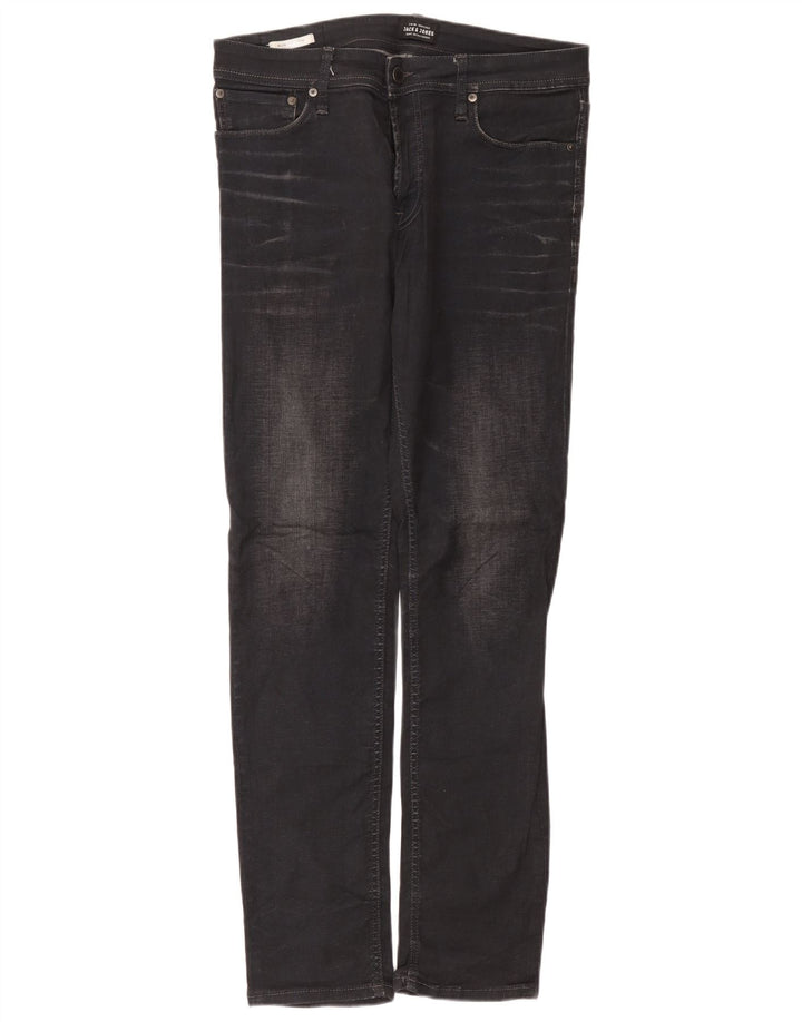 Jack & Jones Herren Tim Slim Jeans W33 L34 Graue Baumwolle