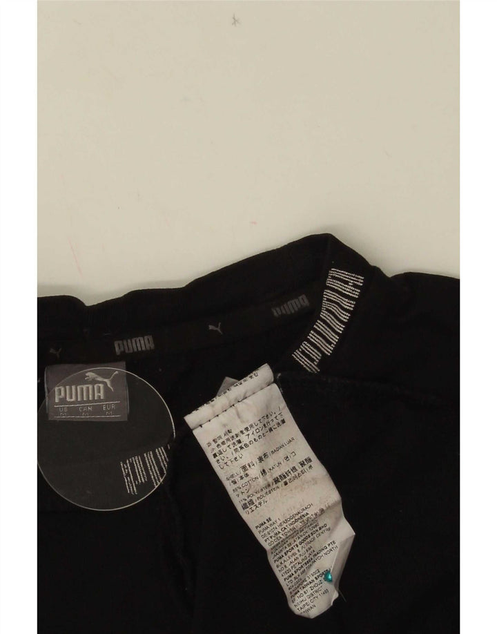 Puma Herren Grafik T-Shirt Top Mittelschwarz Baumwolle