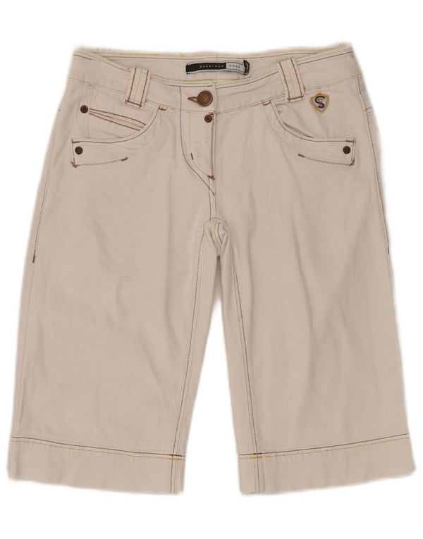 Sportmax Damen Jeansshorts UK 8 Small W27 Weiße Baumwolle
