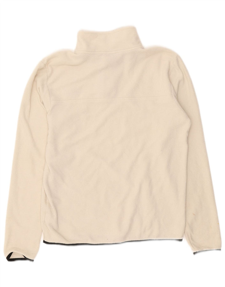 The North Face Herren-Fleecepullover mit Knopfkragen, Größe S, Weiß, Polyester