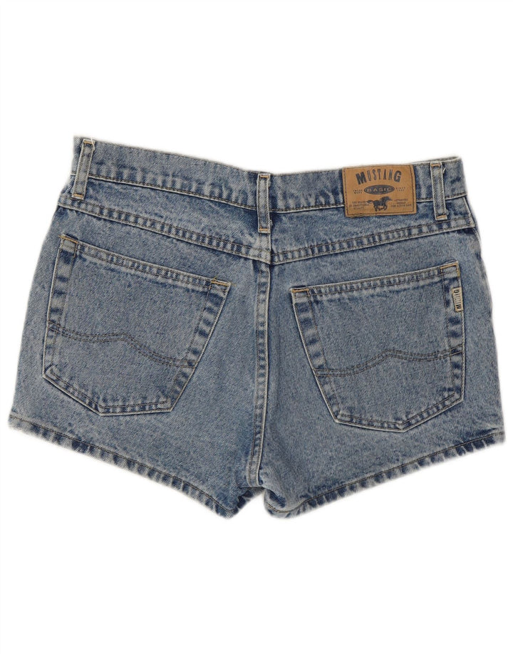 MUSTANG Damen-Jeansshorts mit hoher Taille, W33, große blaue Baumwolle