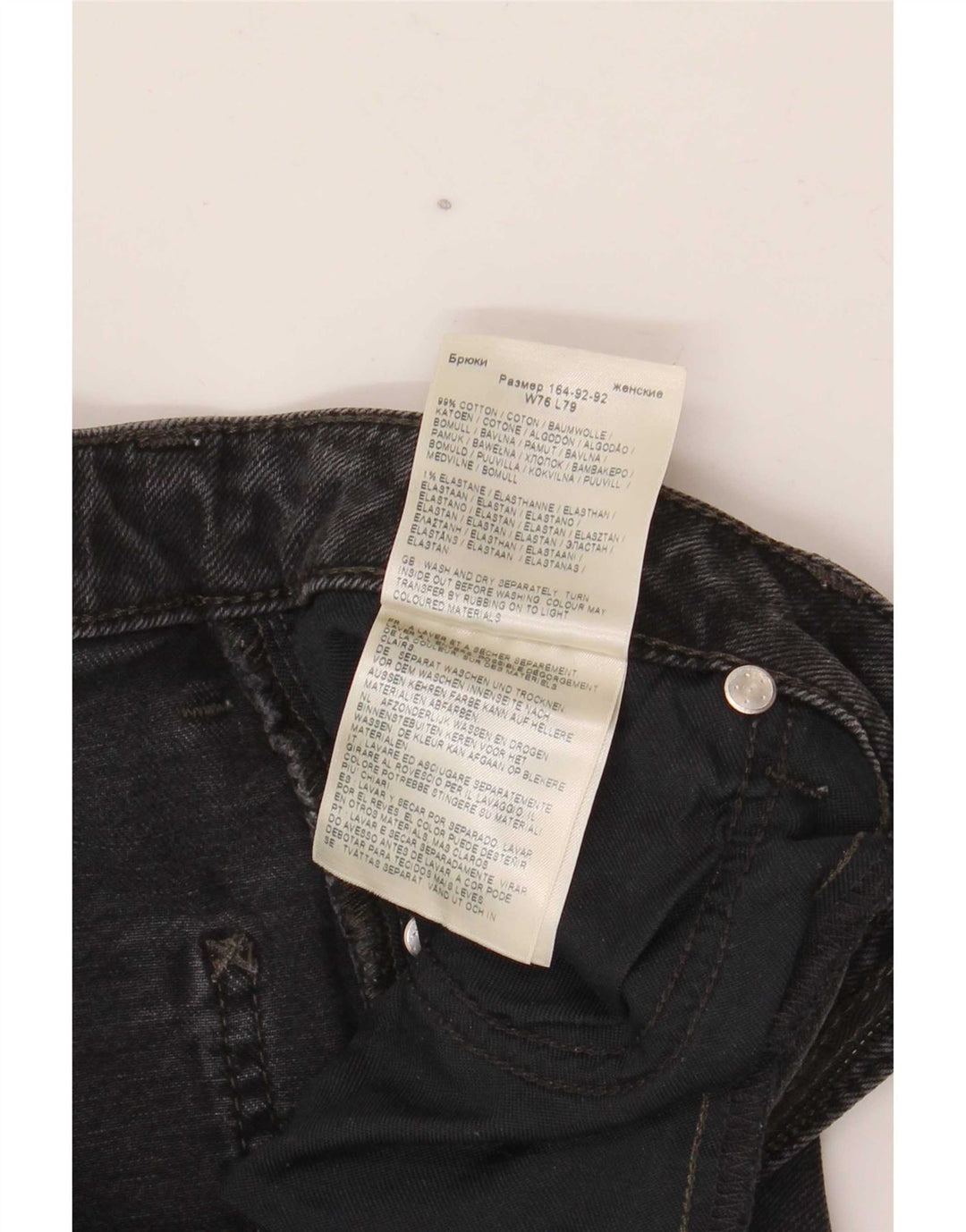 Lee Damen-Jeans mit hohem Bund, ausgestellt, W30, L28, schwarze Baumwolle