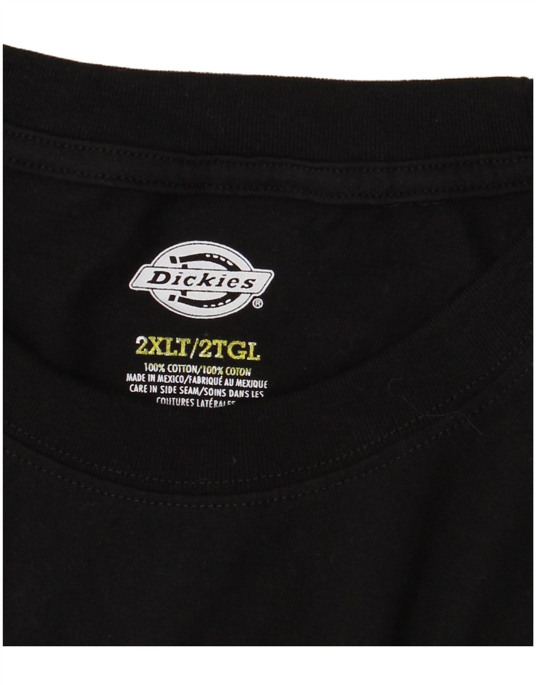 Dickies Herren-Top, langärmelig, 2XL, schwarze Baumwolle