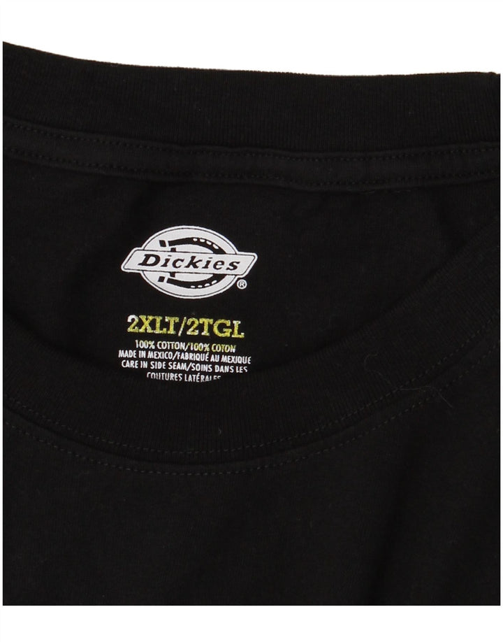 Dickies Herren-Top, langärmelig, 2XL, schwarze Baumwolle