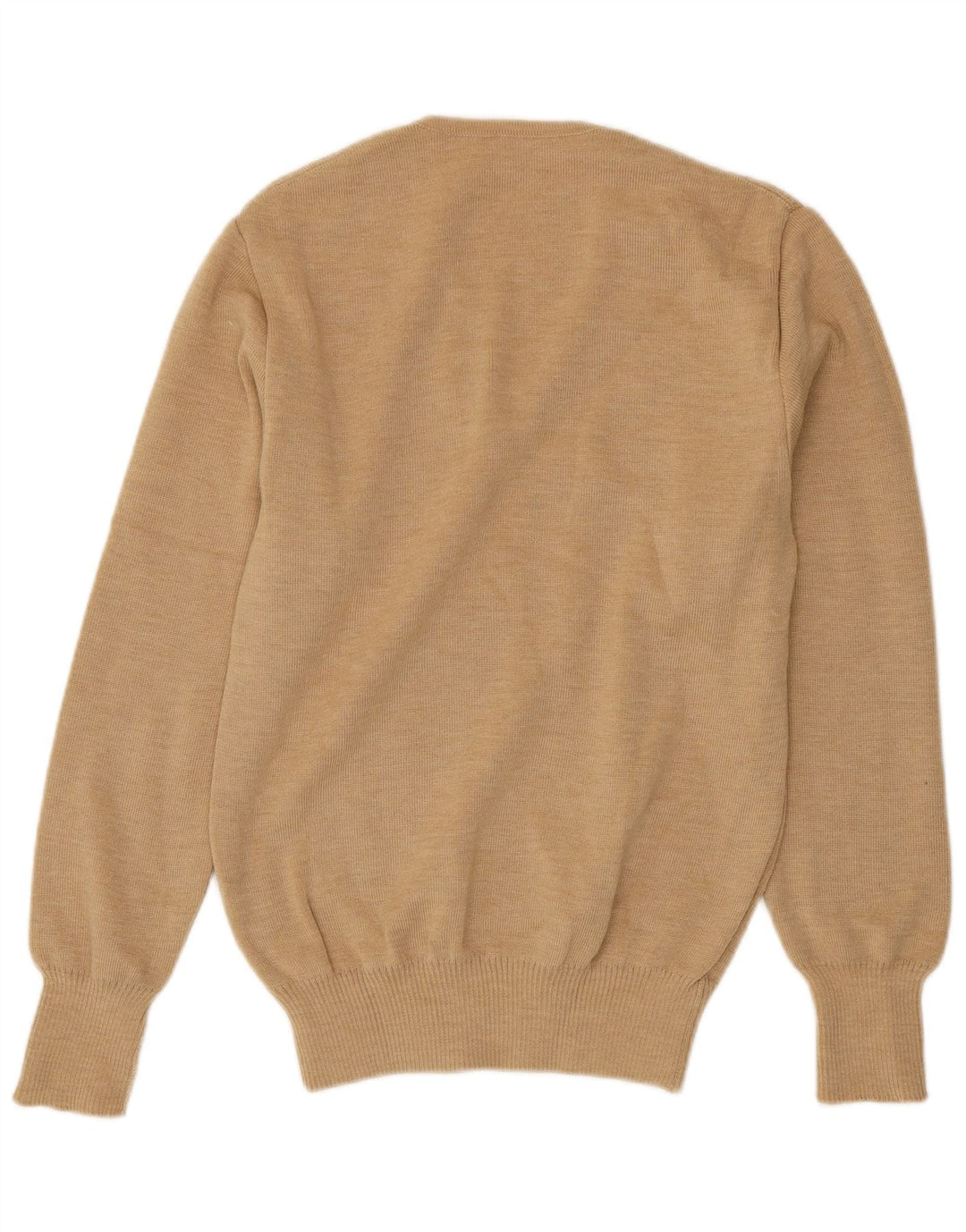 Vintage Herren Pullover mit V-Ausschnitt IT 50 Medium Beige Acryl