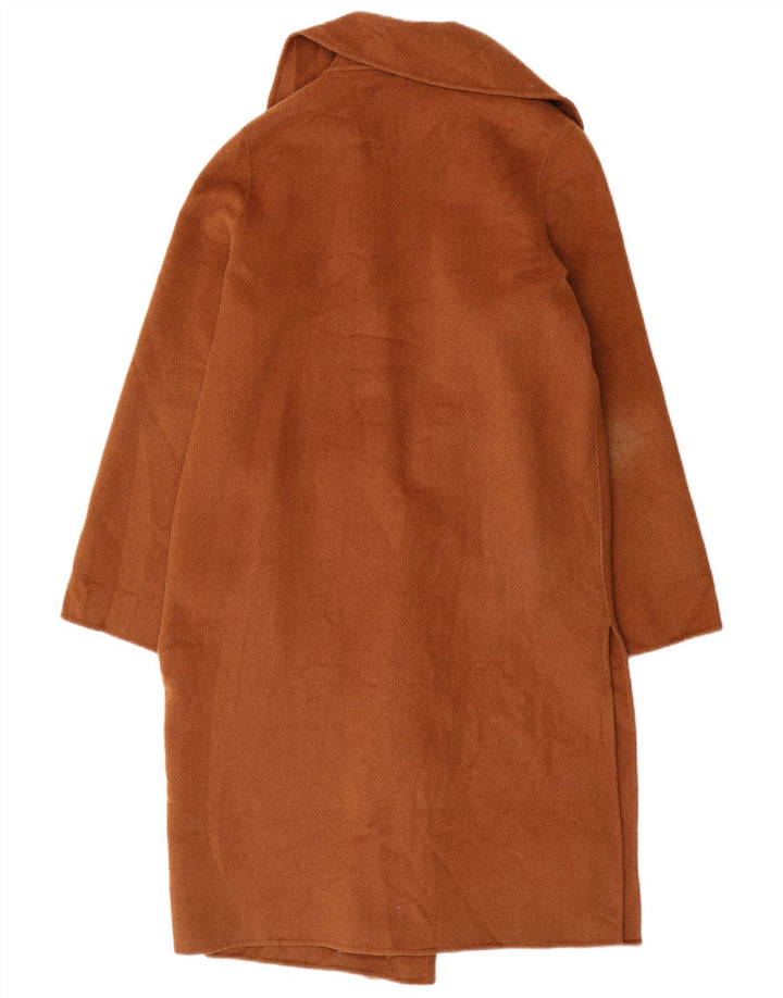 Zara Damen Übergroßer offener Mantel UK 6 XS Braune Wolle
