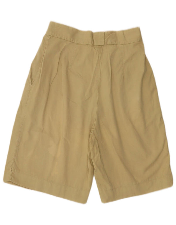Benetton Womens High Waist Pegged Casual Shorts IT 42 Medium W27 Beige
