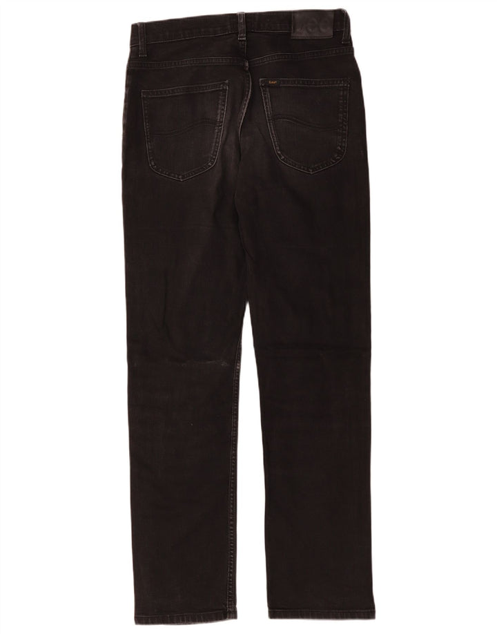 Lee Herren Brooklyn Straight Gerade Jeans W30 L32 Schwarze Baumwolle