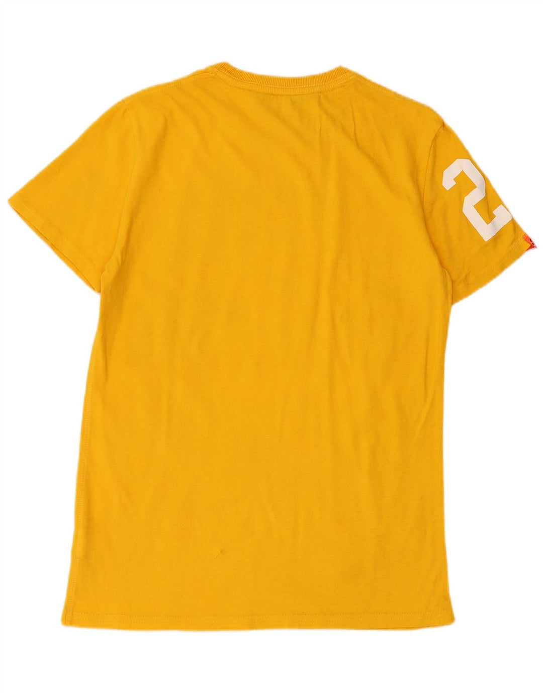 Superdry Herren Grafik-T-Shirt-Oberteil aus mittelgelber Baumwolle