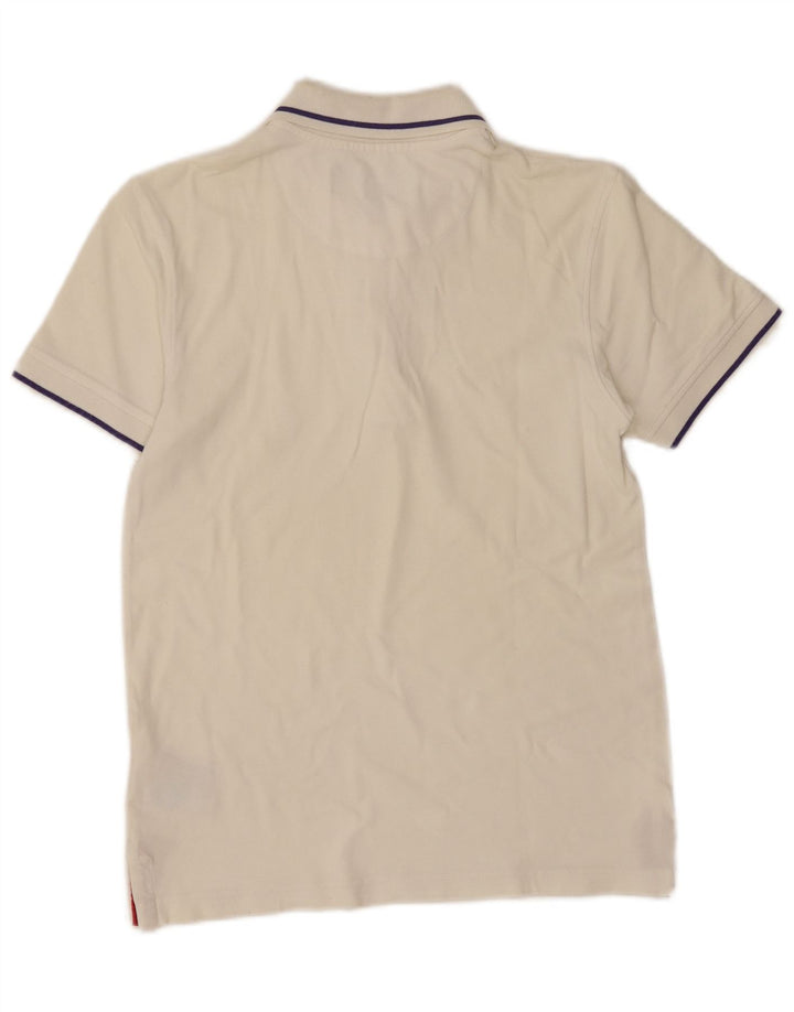 Refrigue Herren-Poloshirt, Größe S, weiße Baumwolle