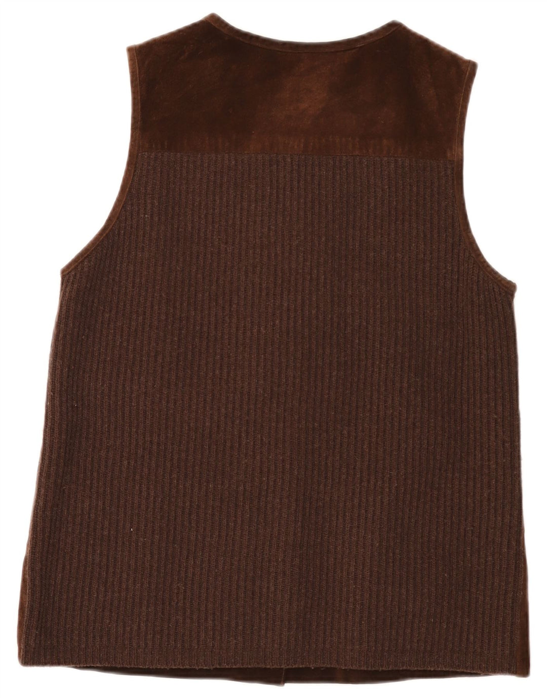 Esprit Damen Wildlederweste UK 14 Mittelbraunes Leder