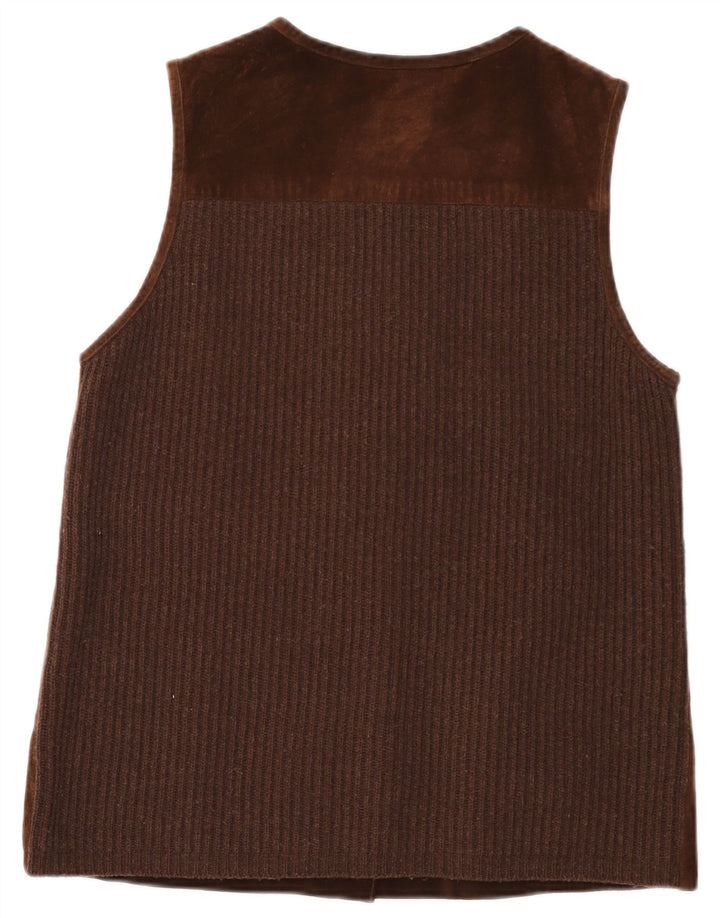 Esprit Damen Wildlederweste UK 14 Mittelbraunes Leder
