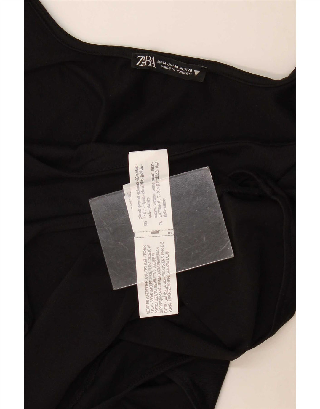 Zara Damen-Body UK 12 Medium Schwarz Polyamid