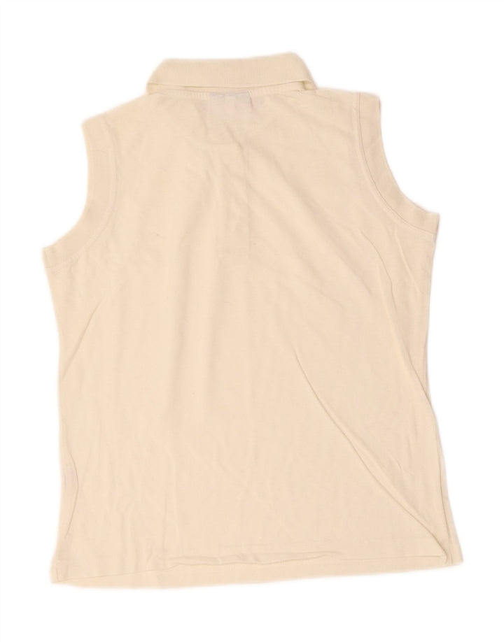 AUSTRALIAN L'ALPINA Damen Ärmelloses Poloshirt IT 44 Medium Off White