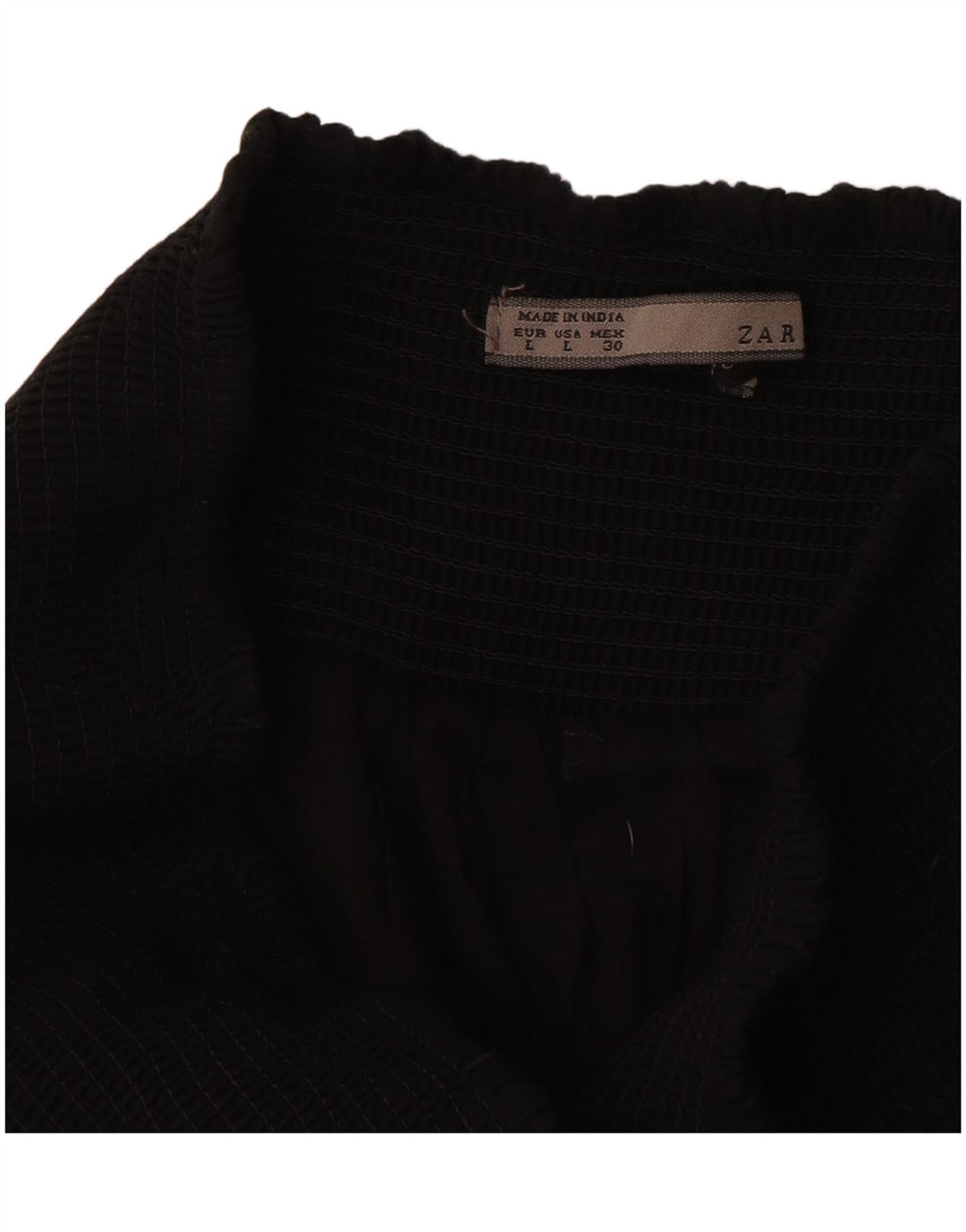 ZARA Damen A-Linien-Rock mit hoher Taille, Größe W30, Schwarz