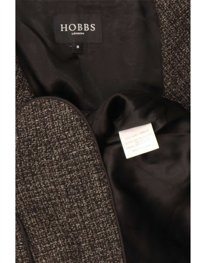 Hobbs Damen-Blazerjacke mit 3 Knöpfen, Größe S, Grau, Polyester