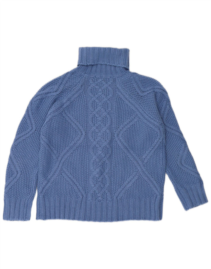 OASIS Damen-Pullover, übergroß, Rollkragenpullover, Gr. 6, XS, Blau, Acryl